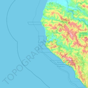 Carte topographique Christmas Rock, altitude, relief