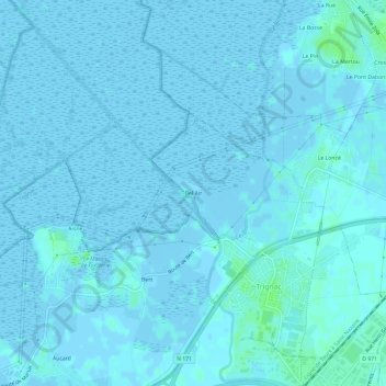 Carte topographique Bel Air, altitude, relief