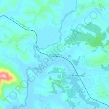 Carte topographique Sahambavy, altitude, relief