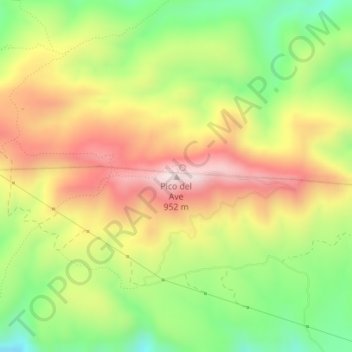 Carte topographique Pico del Ave, altitude, relief