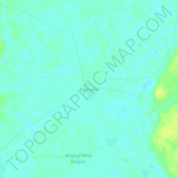 Carte topographique Kaouara, altitude, relief