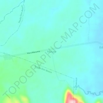 Carte topographique Musap, altitude, relief