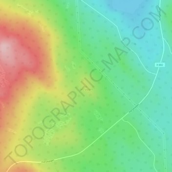 Carte topographique Getryggen, altitude, relief