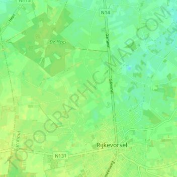 Carte topographique Kleine Gammel, altitude, relief