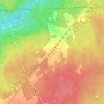 Carte topographique LeBlancville, altitude, relief