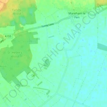 Carte topographique Birkwood, altitude, relief