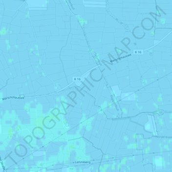 Carte topographique Eiderstedt, altitude, relief