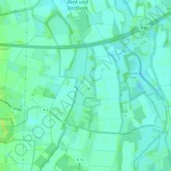 Carte topographique Lennen, altitude, relief