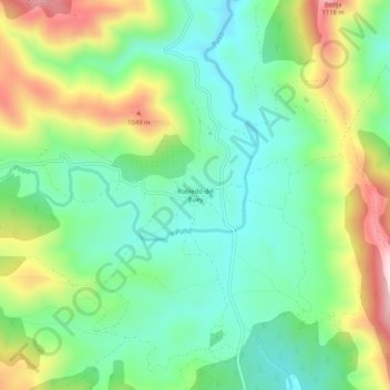 Carte topographique Robledo del Buey, altitude, relief