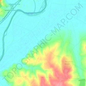 Carte topographique Serem, altitude, relief