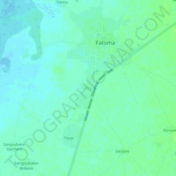 Carte topographique Thy, altitude, relief