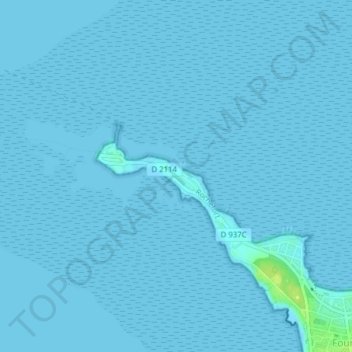 Carte topographique Pointe de la Fumée, altitude, relief