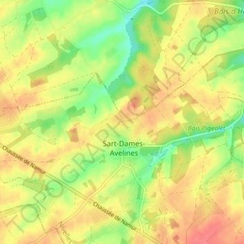 Carte topographique Houlette, altitude, relief