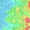 Carte topographique Snipen, altitude, relief