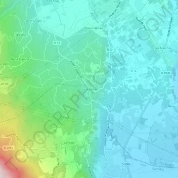 Carte topographique Saint-André, altitude, relief
