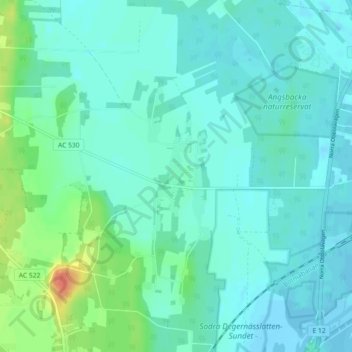 Carte topographique Degernäs, altitude, relief