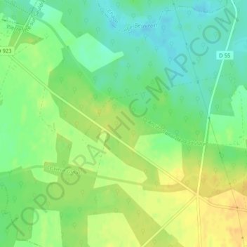 Carte topographique Montfranc, altitude, relief
