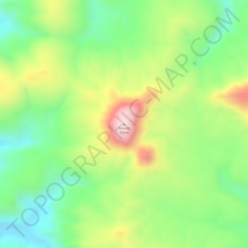 Carte topographique Mount Elvire, altitude, relief