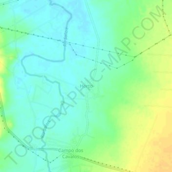 Carte topographique Horto, altitude, relief