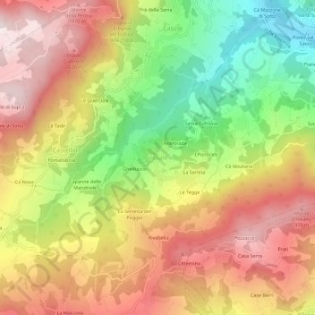 Carte topographique Vesale, altitude, relief