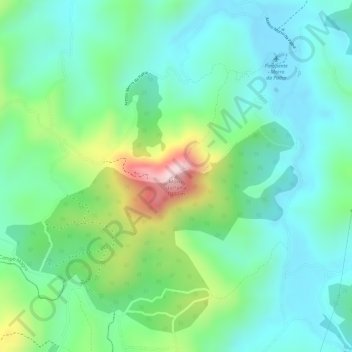 Carte topographique Morro da Palha, altitude, relief