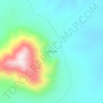 Carte topographique Lolkisale, altitude, relief