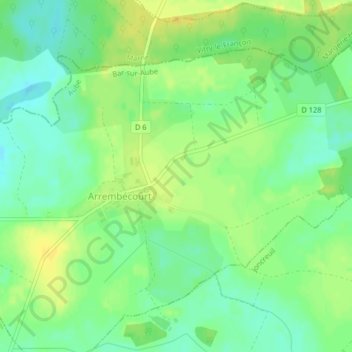 Carte topographique Rouge Grange, altitude, relief