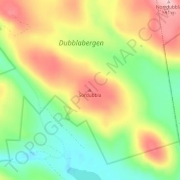 Carte topographique Sördubbla, altitude, relief