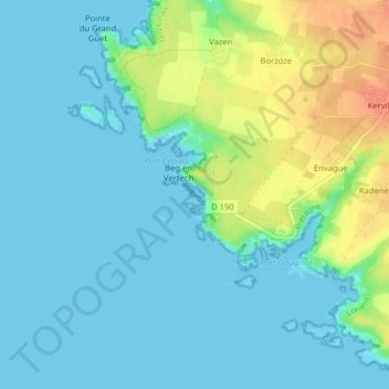 Carte topographique Aiguilles Rocheuses de Port-Coton, altitude, relief