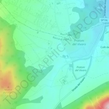 Carte topographique Domatore, altitude, relief