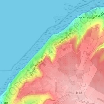 Carte topographique Grand Bec, altitude, relief