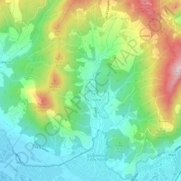 Carte topographique Figline, altitude, relief