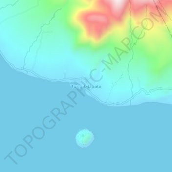 Carte topographique Tungib-Lipata, altitude, relief