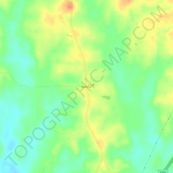 Carte topographique Kelona, altitude, relief