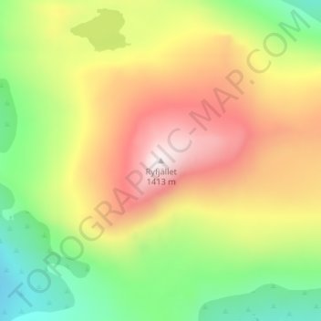 Carte topographique Ryfjället, altitude, relief