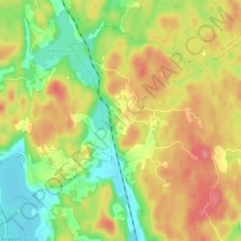 Carte topographique Gärdala, altitude, relief