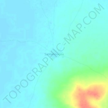 Carte topographique Santiebougou, altitude, relief