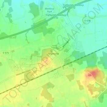 Carte topographique Mantorp, altitude, relief