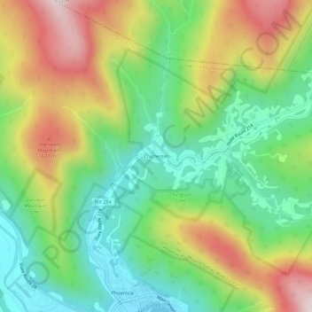 Carte topographique Chichester, altitude, relief