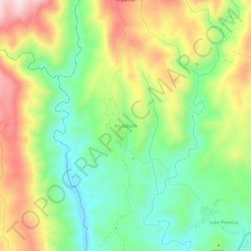Carte topographique Agrobom, altitude, relief