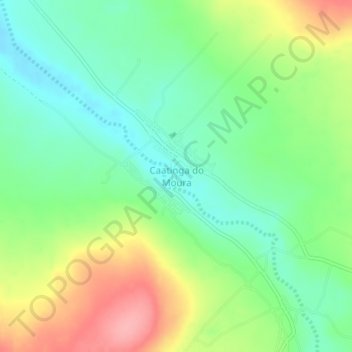 Carte topographique Caatinga do Moura, altitude, relief