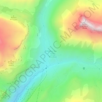Carte topographique Entre Deux Eaux, altitude, relief