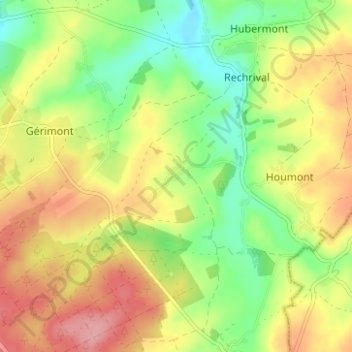 Carte topographique Pinsamont, altitude, relief