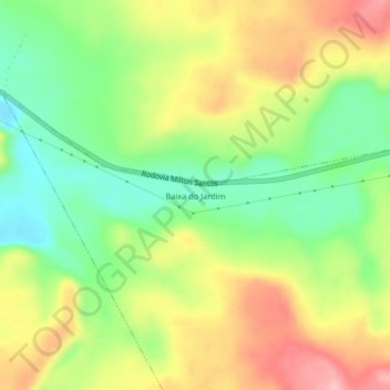 Carte topographique Baixa do Jardim, altitude, relief
