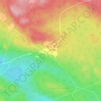 Carte topographique Vintjärn, altitude, relief