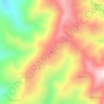 Carte topographique Soi, altitude, relief