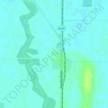 Carte topographique Rosebery, altitude, relief
