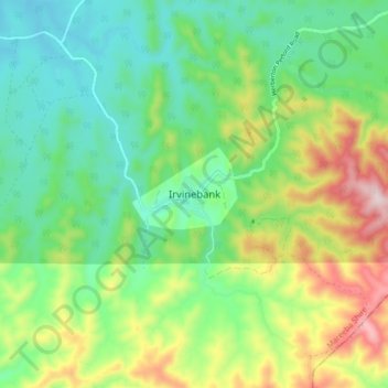 Carte topographique Irvinebank, altitude, relief