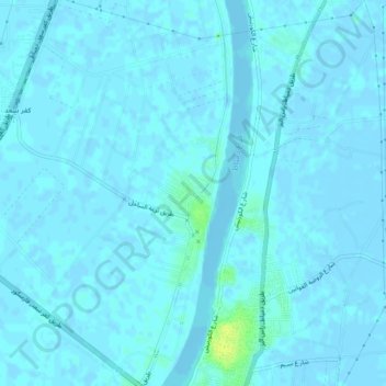 Carte topographique Kafr Suliman al Bahari, altitude, relief