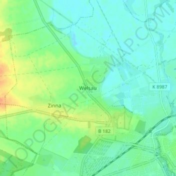 Carte topographique Welsau, altitude, relief